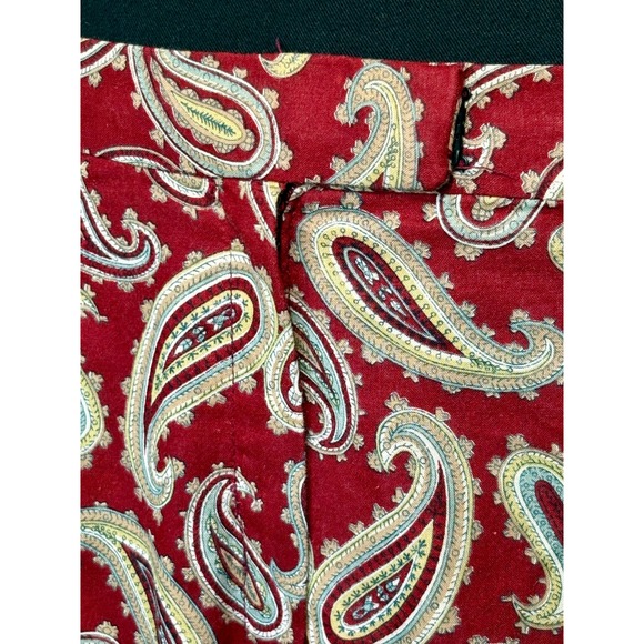 Vintage Ruth Matthews Paisley Wide Leg Pants | Size‎ 26W | High Rise Boho Cotton - Picture 5 of 9